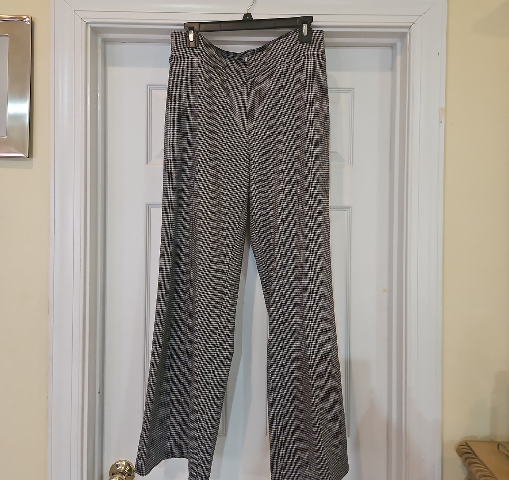 Anne Klein Black and White Wide Leg Pants